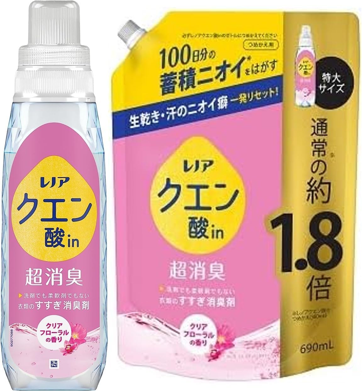 Amazon | レノア クエン酸 in 超消臭 セット (クリアフローラル430ml